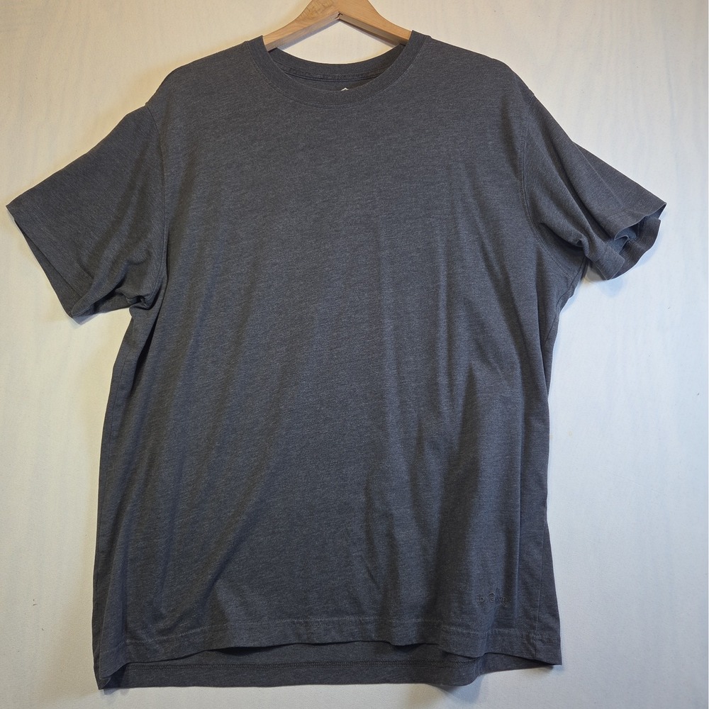 Eddie Bauer Men's XL Charcoal Gray Cotton Blend Crew Neck T-Shirt Logo